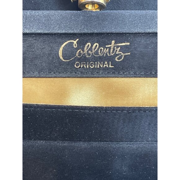 Coblentz Women's Black Kisslock Pocket Handbag Sz S - Picture 8 of 9